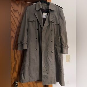 Vintage London Towne Classic Trench Coat Dark Academia Preppy 36 Short
